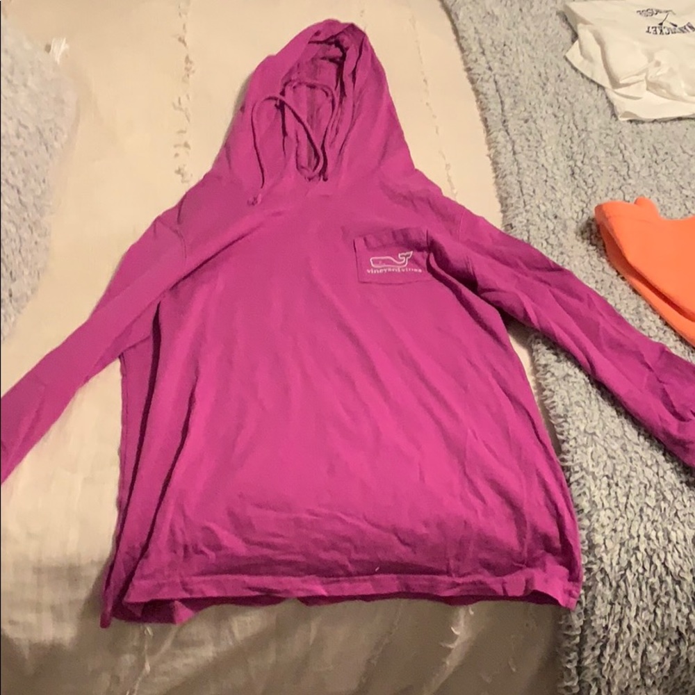 vineyard vines long sleeve top w hood